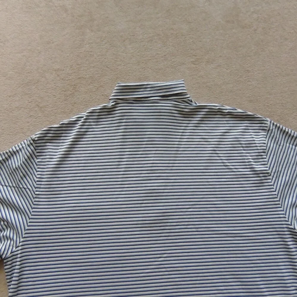 Ralph Lauren Polo Golf men's Short Sleeves Polo Shirt Blue Striped Sz L